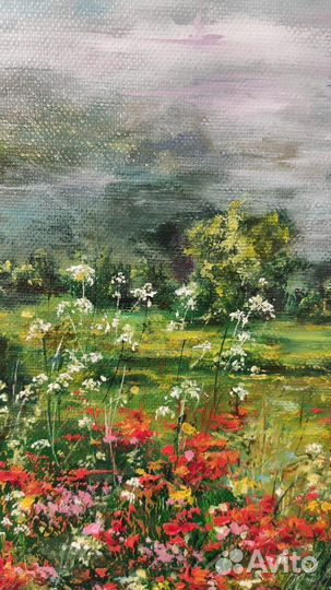 Картина маслом Маковое поле