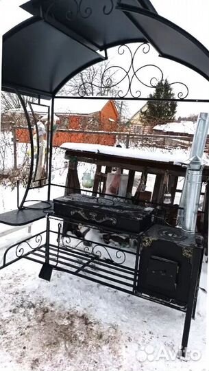 Мангал С печкой под казан