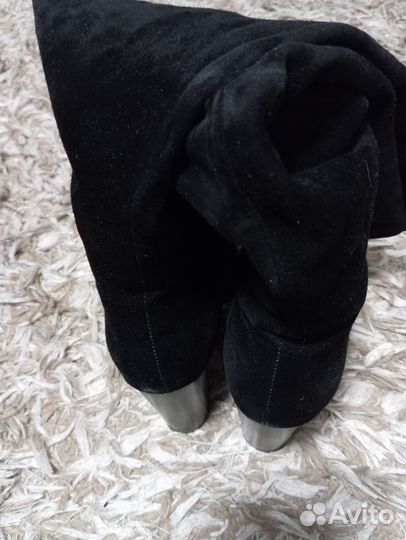 Зимние женские сапоги 38 натуральная замша