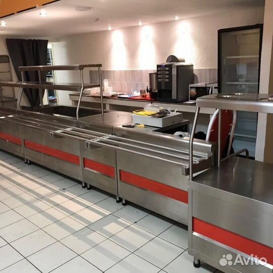 Линия раздачи для кафе бистро столовой