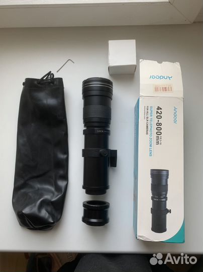 Мануальный объектив 420-800 с переходником Сони