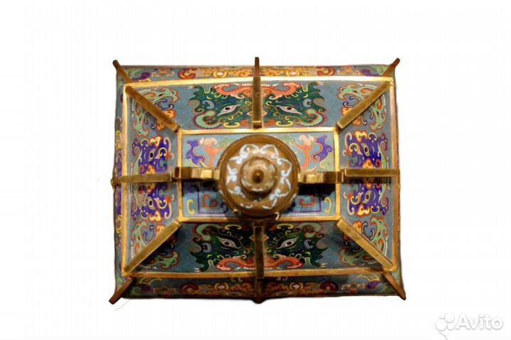 Китайский клуазонне 18-й век старинная эмаль