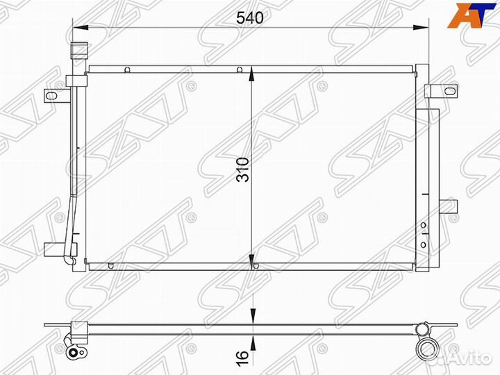 Радиатор кондиционера LADA priora 07- (panasonic)