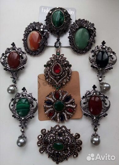Винтажные броши - кулоны, браслеты