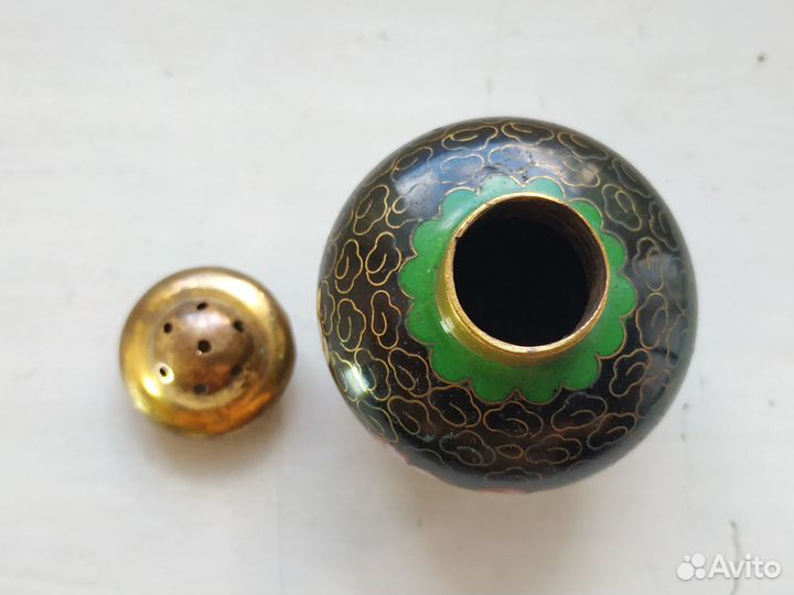 Набор для специй Клуазон Китай + ложечка (серебро)