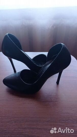 Туфли женские 36 размер, черные натуральная кожа