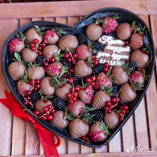 Клубника в шоколаде сердце