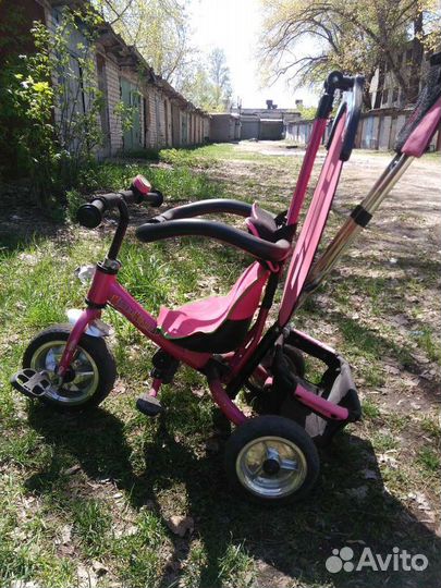 Детский трехколесный велосипед коляска