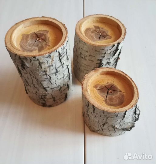 Декор подсвечники из дерева