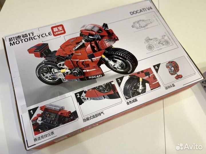 Конструктор типа Lego мотоцикл Kawasaki ducati