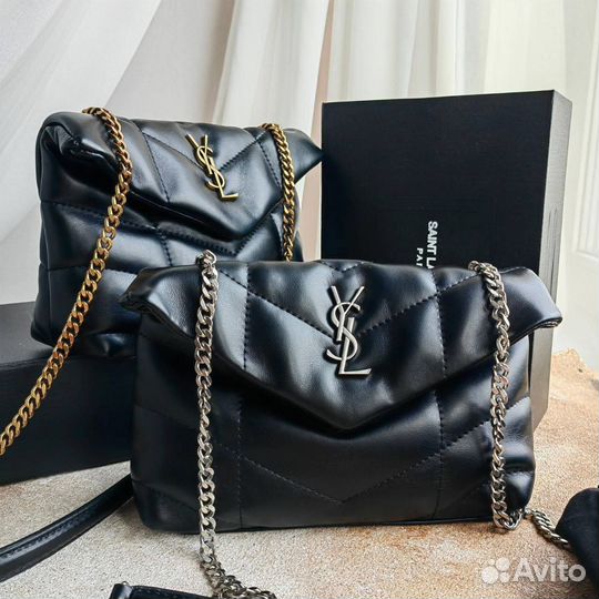 YSL puff сумка из натуральной кожи