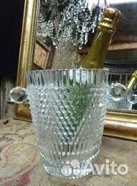 Хрустальное ведро для шампанского ручной работы во