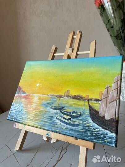 Картина акрилом на холсте