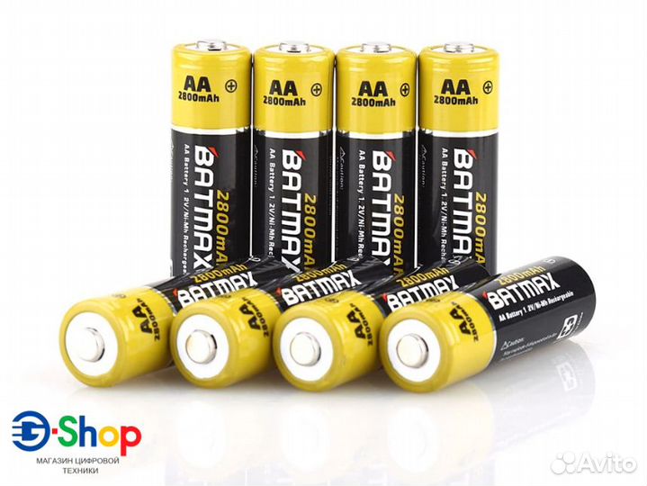 Аккумуляторы AA Batmax (Ni-MH) 2800mAh 4шт + кейс