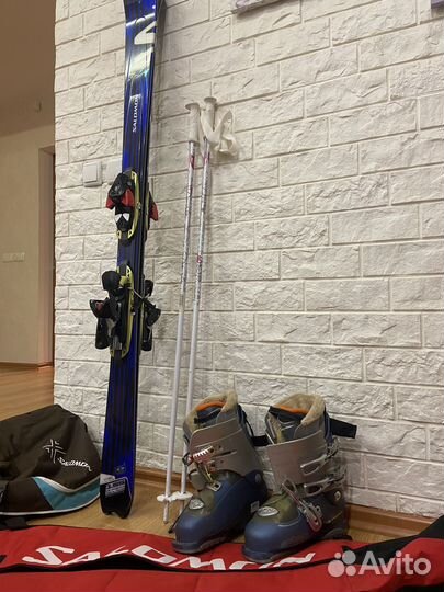 Горные лыжи женские комплект Salomon