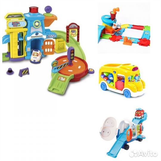 Vtech гараж/полиция/аэропорт,машинка на радиоупр