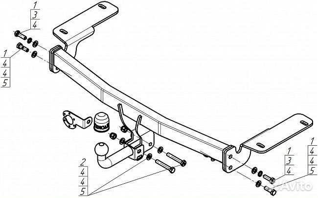 ZM401A Фаркоп Maserati Levante I