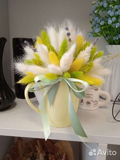 Нежные пушистики из сухоцветов