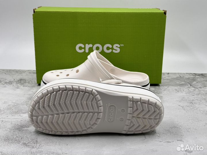 Сабо Crocs classic platform white