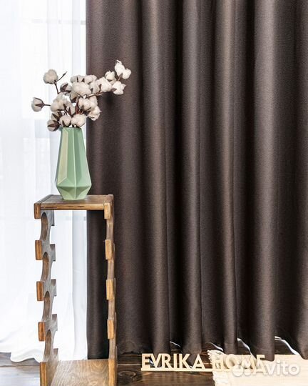 Шторы рогожка Орфей Шоколад