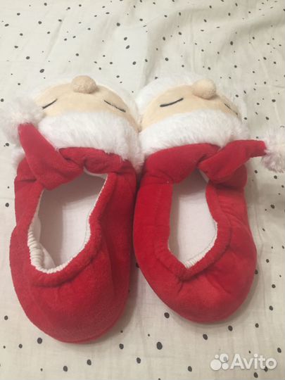Тапочки Mothercare Дед Мороз как в zara home