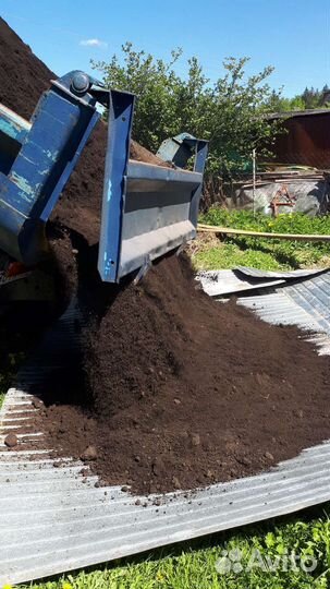 Грунт садовая земля на дачу, Чернозем песок навоз