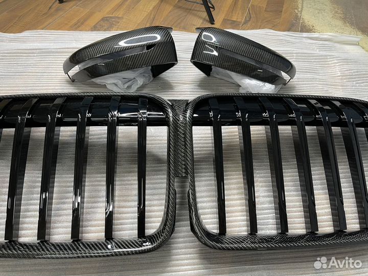 Ноздри зеркала BMW G11/G12 Рест карбон