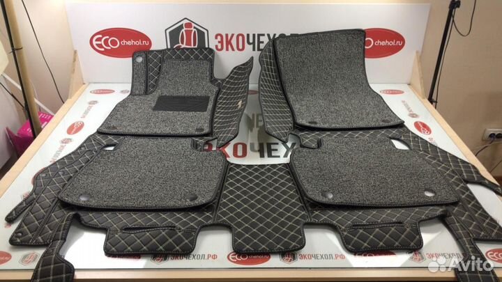 3D Коврики Mercedes Салон Багажник из Экокожи