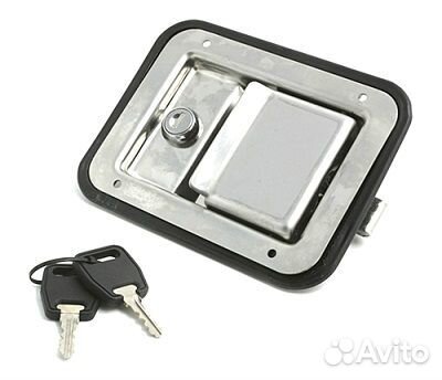 Замок для ворот прицепа врезной с ключом нержавей