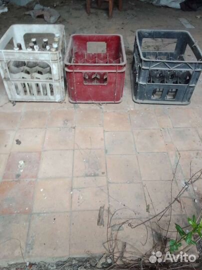 Ящик пластиковый СССР с ячейками под бутылки