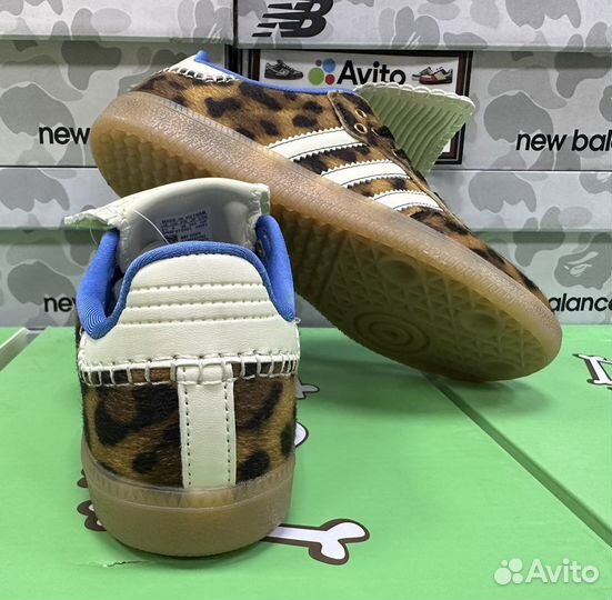 Кроссовки Adidas wales Bonner samba Pony Leopard