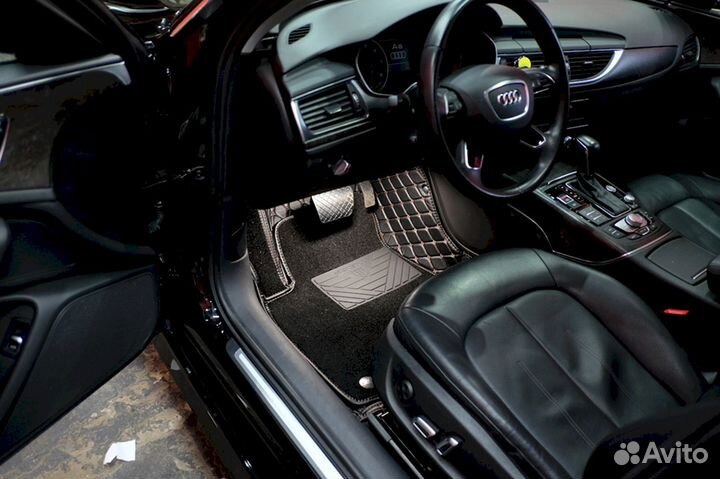 3D коврики из экокожи Audi