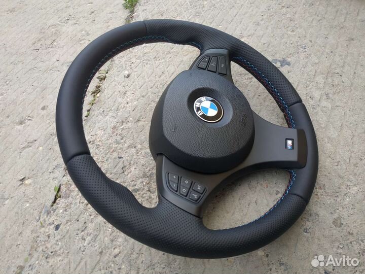 Руль бмв X-3 e83 X5 e53 M-tex с аэрбегом