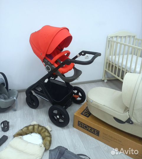 Коляска Stokke trailz 3 в 1 + кроватка + tatamia