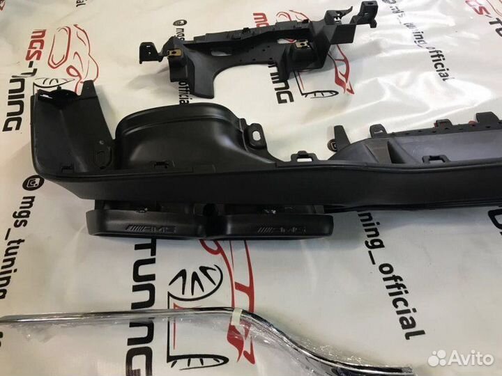 Диффузор хром + насадки на Mercedes E class W213