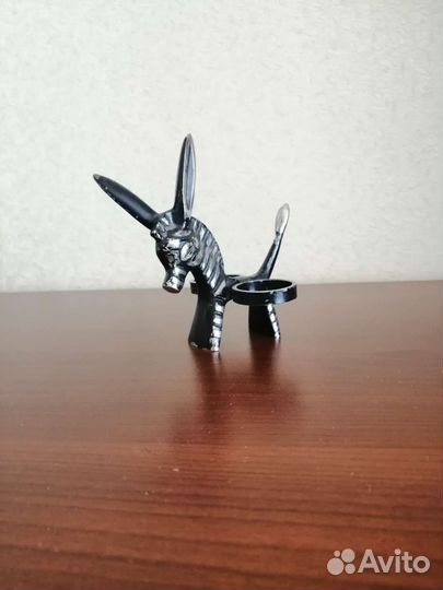 Подставка для специй, ослик /зебра чугун СССР