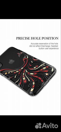 Чехол на iPhone X стразы Swarovski 2 шт