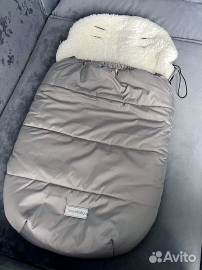 Конверт зимний меховой в коляску