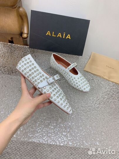 Балетки Alaia с камнями размеры 35-42