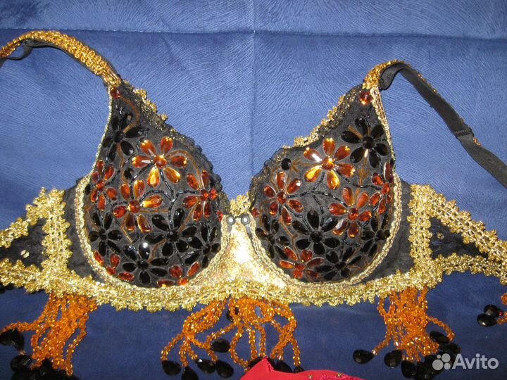 Костюм для восточных танцев. Пояс с монетами+лиф