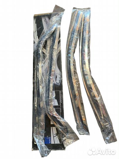 Ветровики hyundai Santa FE Classic хром комплект