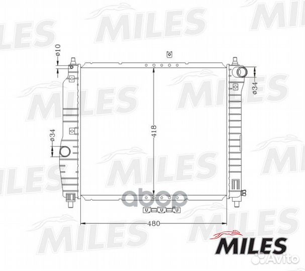 Радиатор chevrolet aveo 1.2/1.4 M/T 05- acrm023