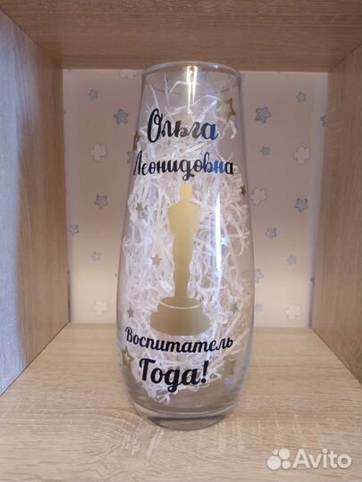 Ваза с поздравлениями, подарок к 8 марта