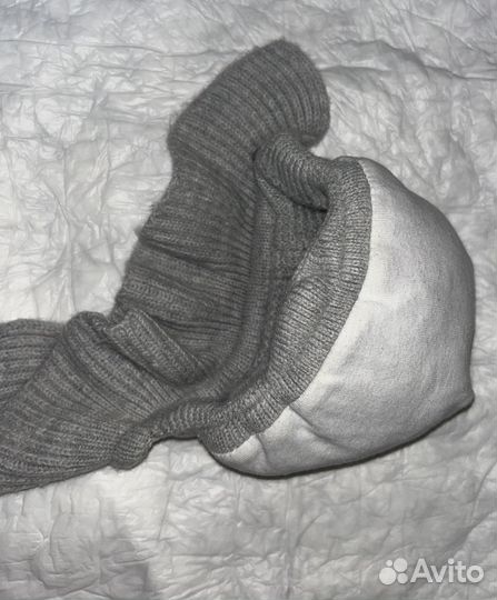 Шапка шлем теплая детская 38-40