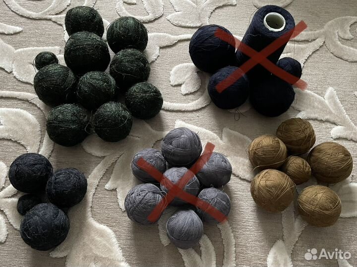 Нитки вязальные - шерсть тонкая