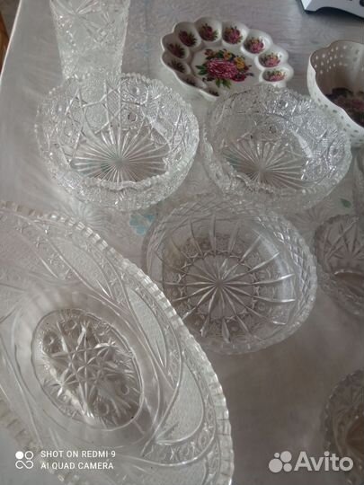 Ваза для фруктов хрусталь