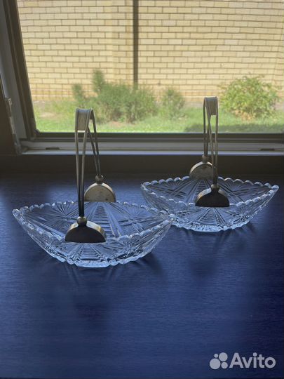 Салатник хрусталь серебро 875