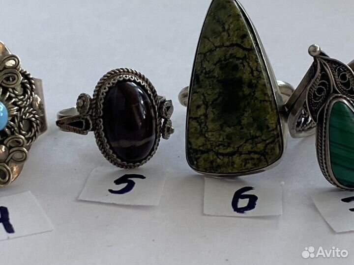 Кольца с камнями винтаж СССР