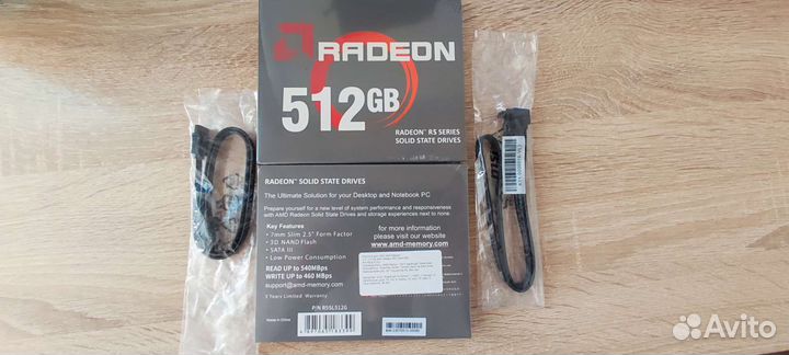 SSD AMD Radeon 512 гб SATA R5SL512G Новый
