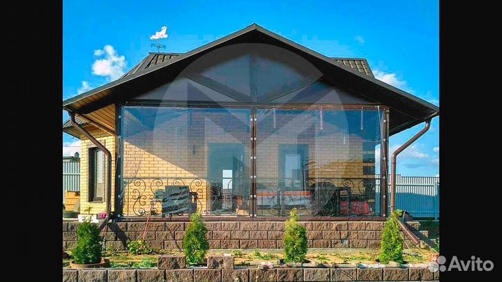 Гибкие окна на беседку